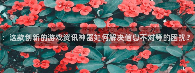 蓝冠娱乐官方注册登录：：这款创新的游戏资讯神器如何解决信息不